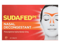 Chempro Sudafed PE Nasal Decongestant 24 Tablets offer