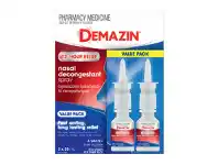 Chempro Demazin 12 Hour Decongestant Nasal Spray 20ml Twin Pack offer