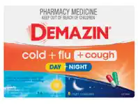 Demazin Cold & Flu + Cough Day & Night 24 Capsules