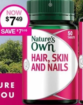 Priceline Nature's Own Hair, Skin and Nails offer