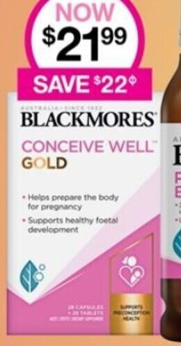 Priceline Blackmores Conceive Well Gold offer