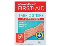 Essential Health First Aid Strips Plastic 100pk or Fabric 50pk