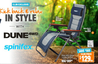 Anaconda Dune 4WD Deluxe Lounge Recliner offer