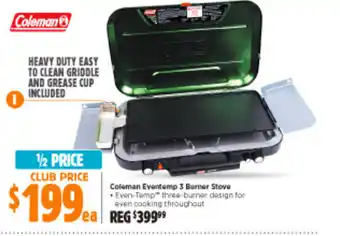 Anaconda Coleman Eventemp 3 Burner Stove offer