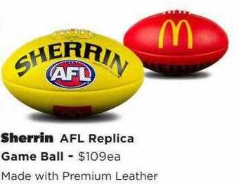 Sportspower Sherrin afl replica game ball offer