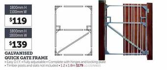Stratco Galvanised quick gate frame offer