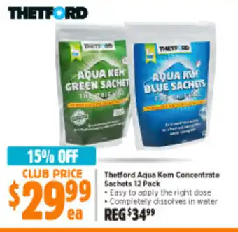 Thetford Aqua Kem Concentrate Sachets 12 Pack