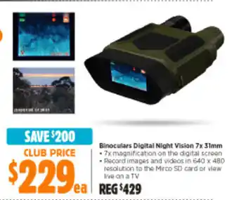 Anaconda Binoculars Digital Night Vision 7X31mm offer