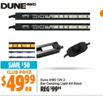 Anaconda Dune 4WD 12V 2 Bar Camping Light Kit Black offer