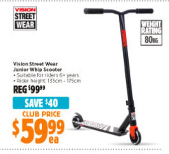 Anaconda Vision Street Wear Junior Whip Scooter offer