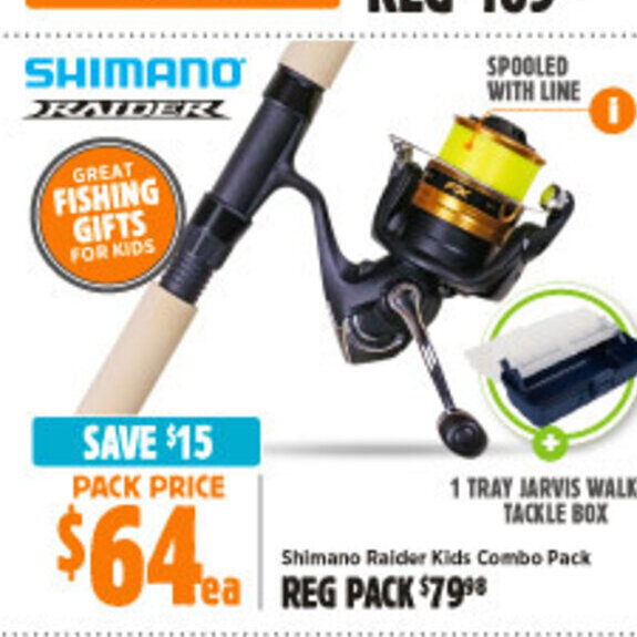 Shimano Raider Kids Combo Pack offer at Anaconda
