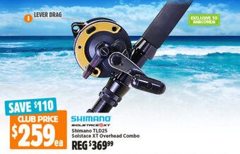 Anaconda Shimano TLD25 Solstace XT Overhead Combo offer