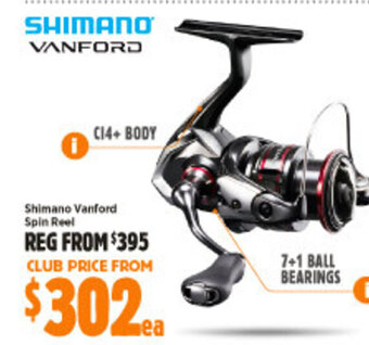 Anaconda Shimano Vanford Spin Reel offer