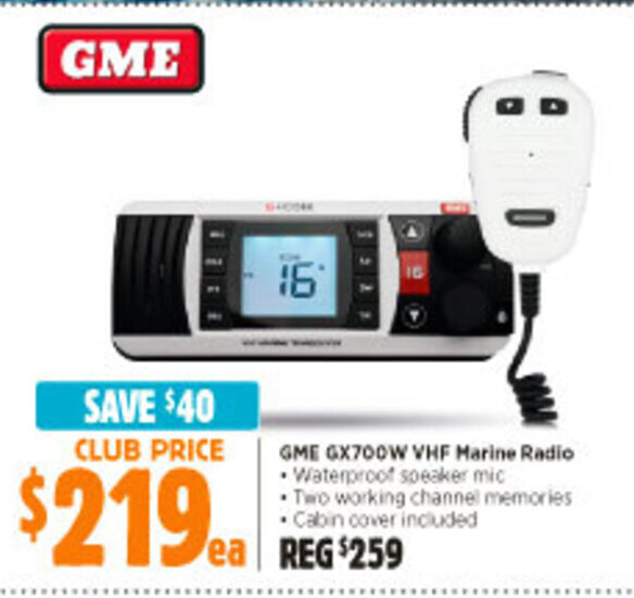 Gme GX700W Vhf Marine Radio offer at Anaconda