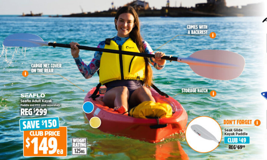 Seaflo Adult Kayak offer at Anaconda