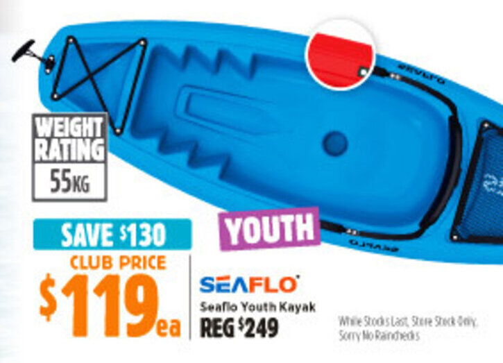 Seaflo Youth Kayak offer at Anaconda