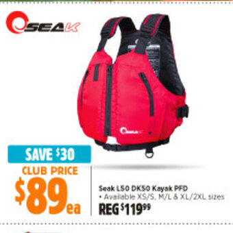 Anaconda Seak L50 DK50 Kayak PFD offer