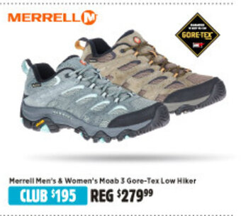 Anaconda Merrell Men's & Women's Moab 3 Gore-Tex Low Hiker offer