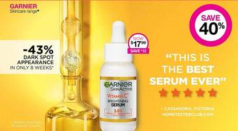 Priceline Garnier skincare range offer