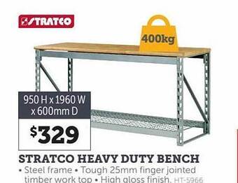 Stratco Stratco heavy duty bench offer