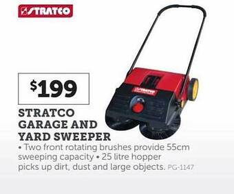 Stratco garage and yard sweeper