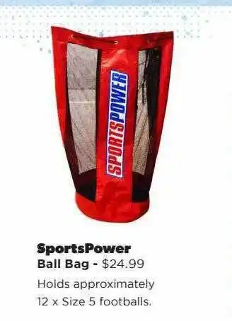 Sportspower Sportspwoer ball bag offer