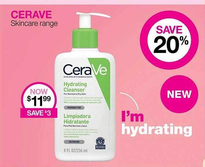 Cerave skincare range offer at Priceline