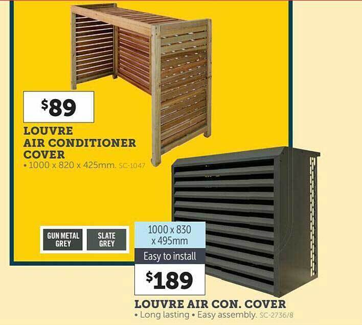 Louvre air conditioner cover louvre air con cover offer at Stratco