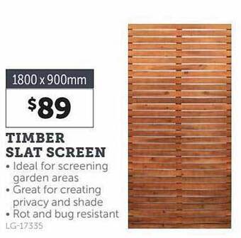 Stratco Timber slat screen offer