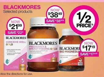 Priceline Blackmores selected products offer