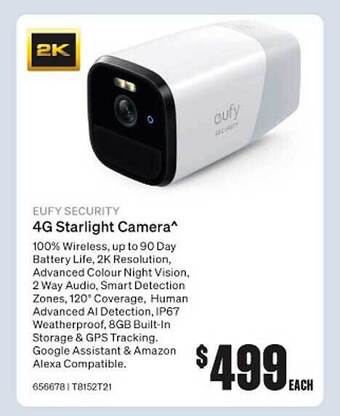 SuperCheap Auto Eufy security 4g starlight camera offer