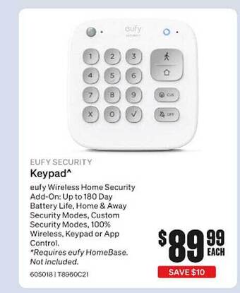 SuperCheap Auto Eufy security keypad offer