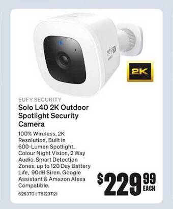Eufy security solo l40 2k outdoor spotlight security camera