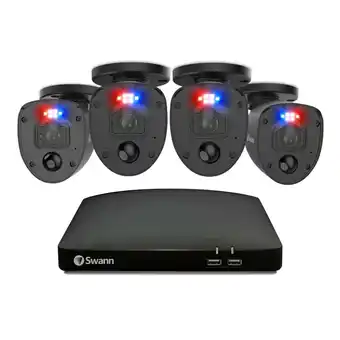 JB Hi-Fi Swann enforcer 1080p full hd dvr security system (4 ch/4 cameras) [64gb] offer