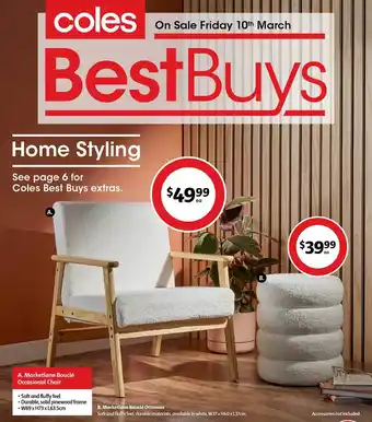 Coles A. marketlane bouclé occasional chair offer