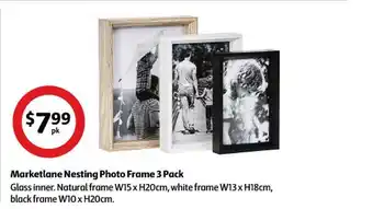 Coles Marketlane nesting photo frame 3 pack offer