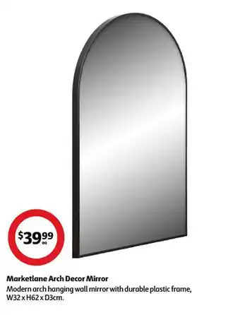 Coles Marketlane arch decor mirror offer