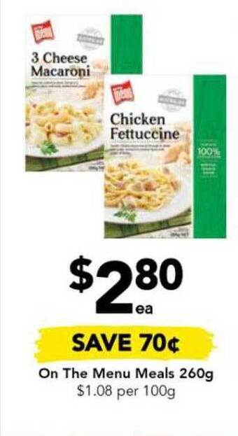 Drakes On the menu meals offer