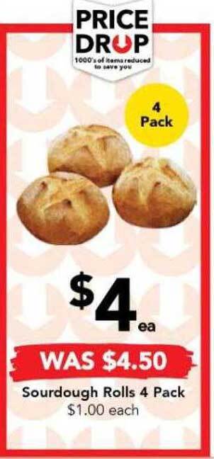 Drakes Sourdough rolls 4 pack offer