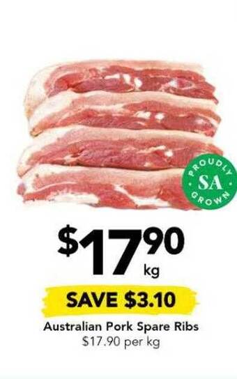 Drakes Australian pork spare ribs offer