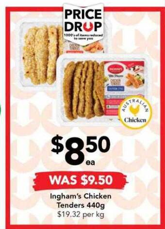 Drakes Ingham's chicken tenders offer