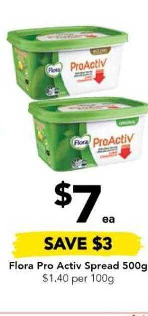 Drakes Flora pro activ spread offer