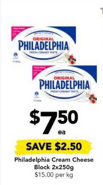 Drakes Philadelphia cream cheese block offer