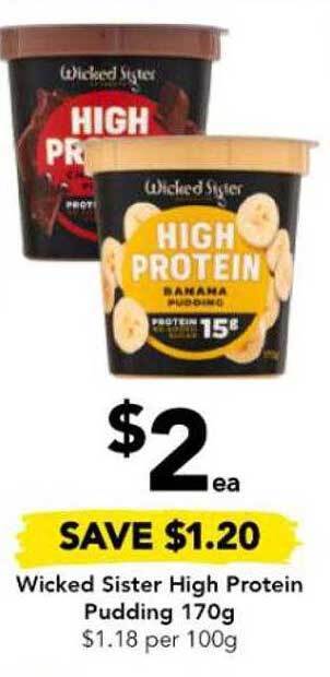 Drakes Wicked sister high protein pudding offer