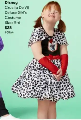 BIG W Disney Cruella De Vil Deluxe Girl's Sizes 5-6 offer