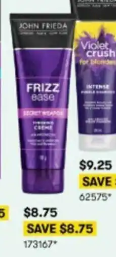 BIG W John Frieda Frizz offer