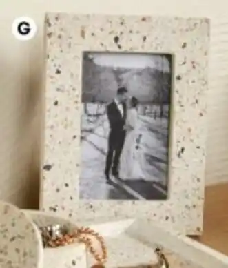 BIG W Emporium Ceramic Terrazzo Photo Frame 4cm x 6cm offer