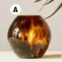 BIG W Mirabella Tortoise Shell Patterned Glass Table Lamp offer