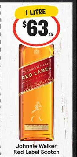 IGA Johnnie walker red label scotch offer