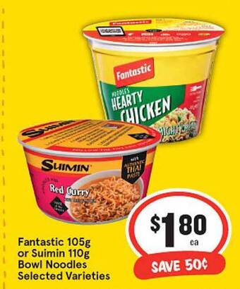 IGA Fantastic or suimin bowl noodles offer
